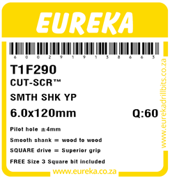 T1F290 - Cut Screw -T1F290_Label_T